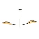 Lotus 2 Black/Rattan ceiling lamp