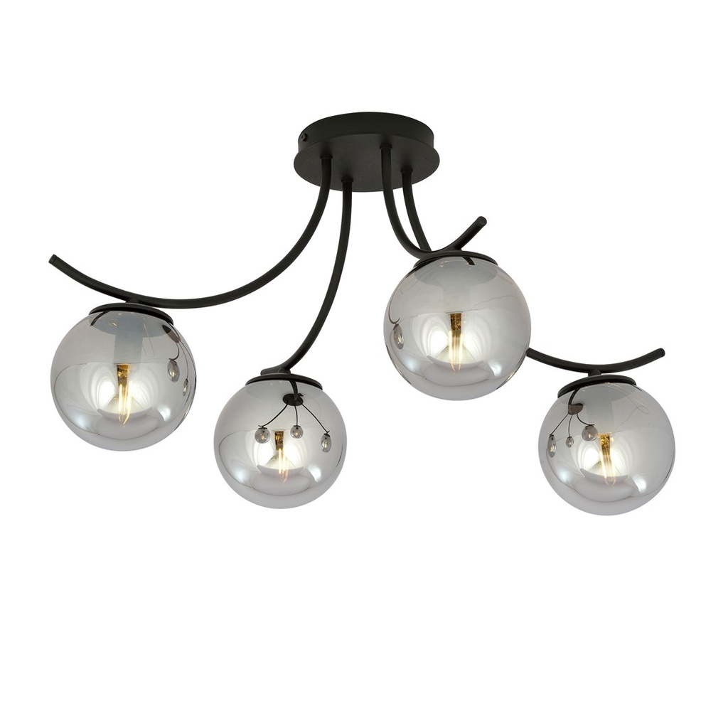 [1110/4] Boston 4 Black/Grafit ceiling lamp