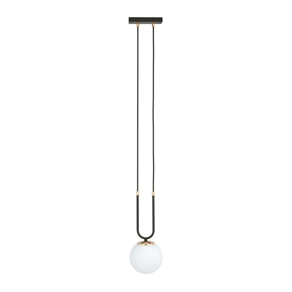 [1112/1] Glam 1 Schwarz/Opal Pendelleuchte