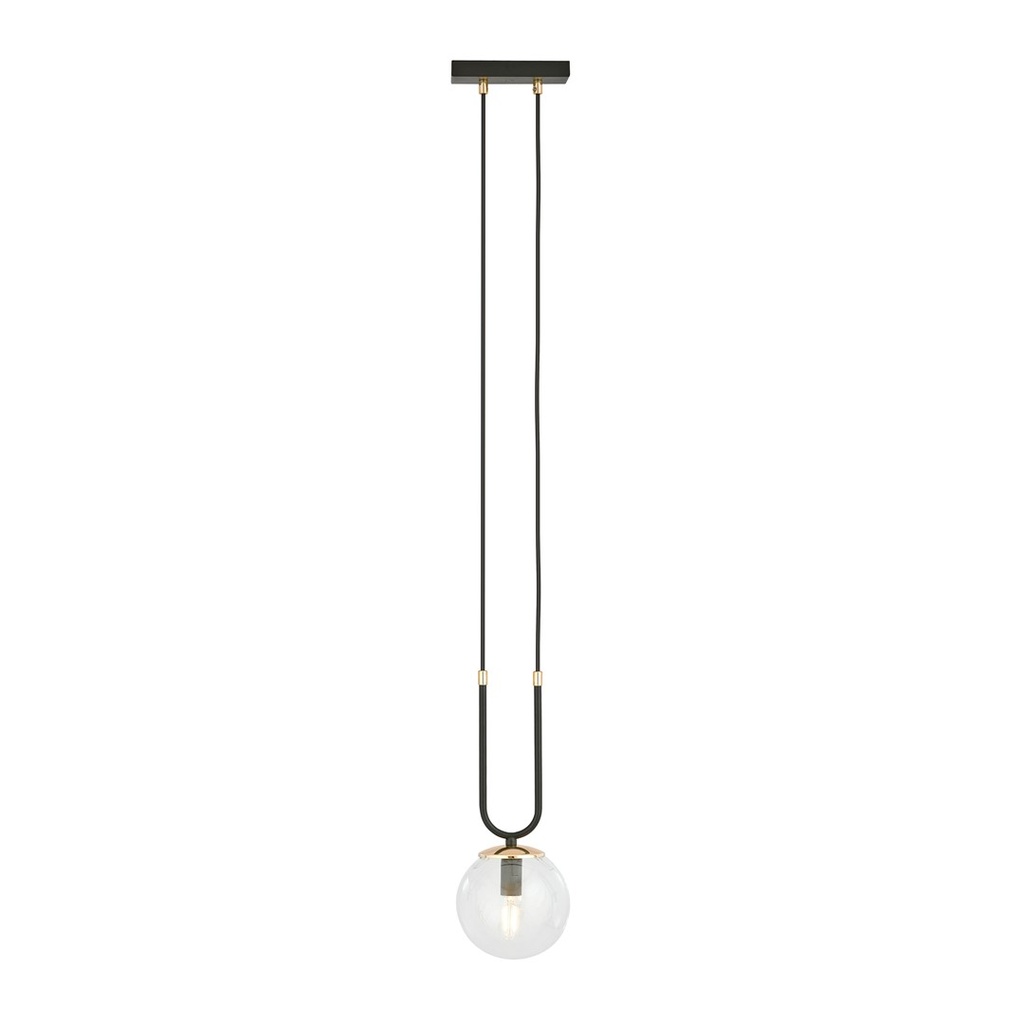 [1114/1] Glam 1 Schwarz/Transparent Pendelleuchte
