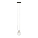 Glam 1 Schwarz/Transparent Pendelleuchte