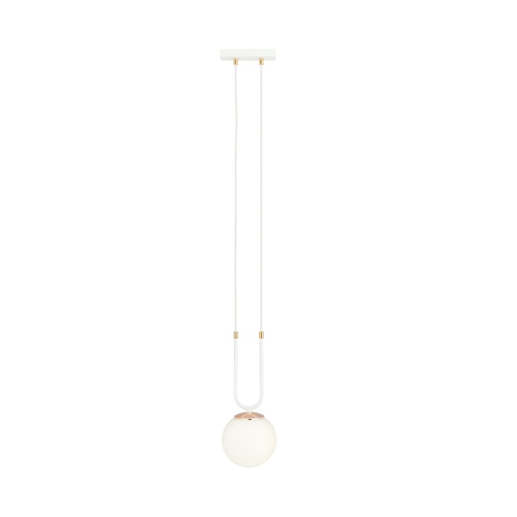 [1115/1] Glam 1 Weiß/Opal Pendelleuchte