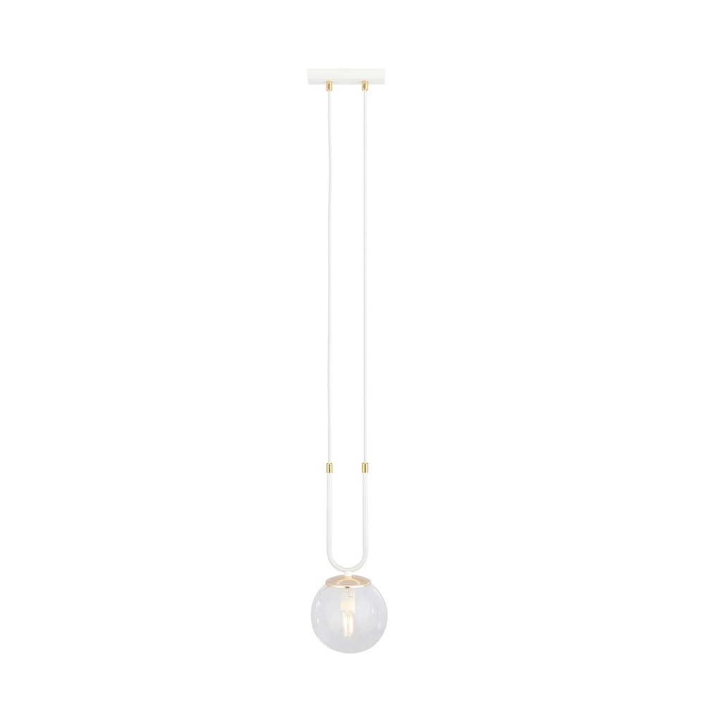[1116/1] Glam 1 Weiß/Transparent Pendelleuchte