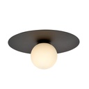 Plafonnier Solar 1 noir/opale