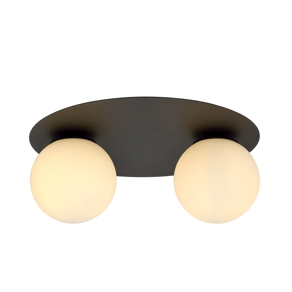 Solar 2 Black/Opal ceiling lamp