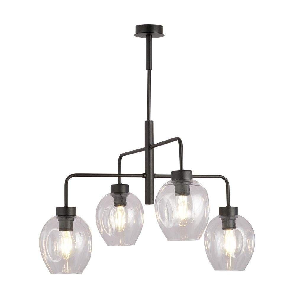 Lukka 4 Black/Transparent pendant lamp