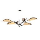 Vene 6 Black/Rattan ceiling lamp