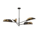 Plafonnier Vene 4 Noir/Doré