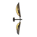 Vene K2 Schwarz/Gold Wandleuchte