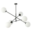 Linear 6 Black/Opal pendant lamp