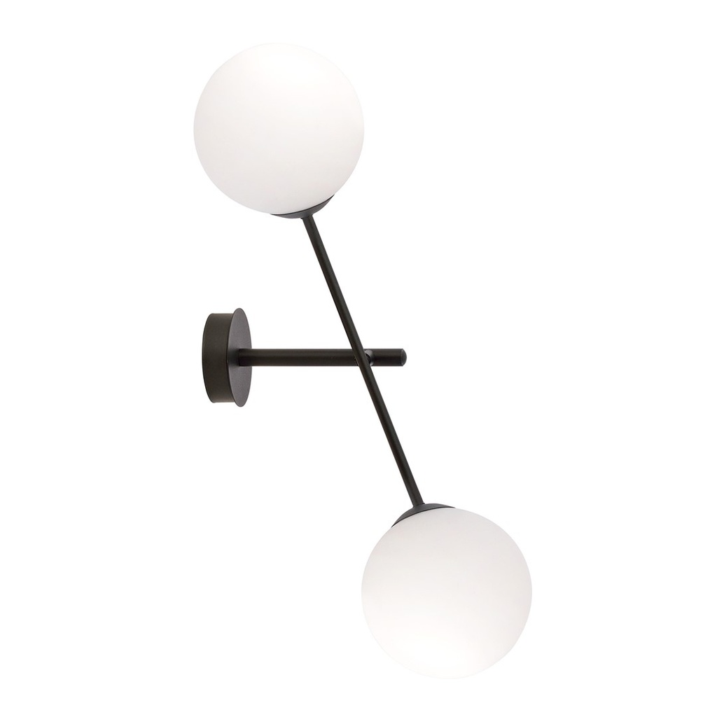 [1169/K2] Linear K2 Black/Opal wall lamp