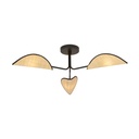 Gomez 3 Rattan ceiling lamp
