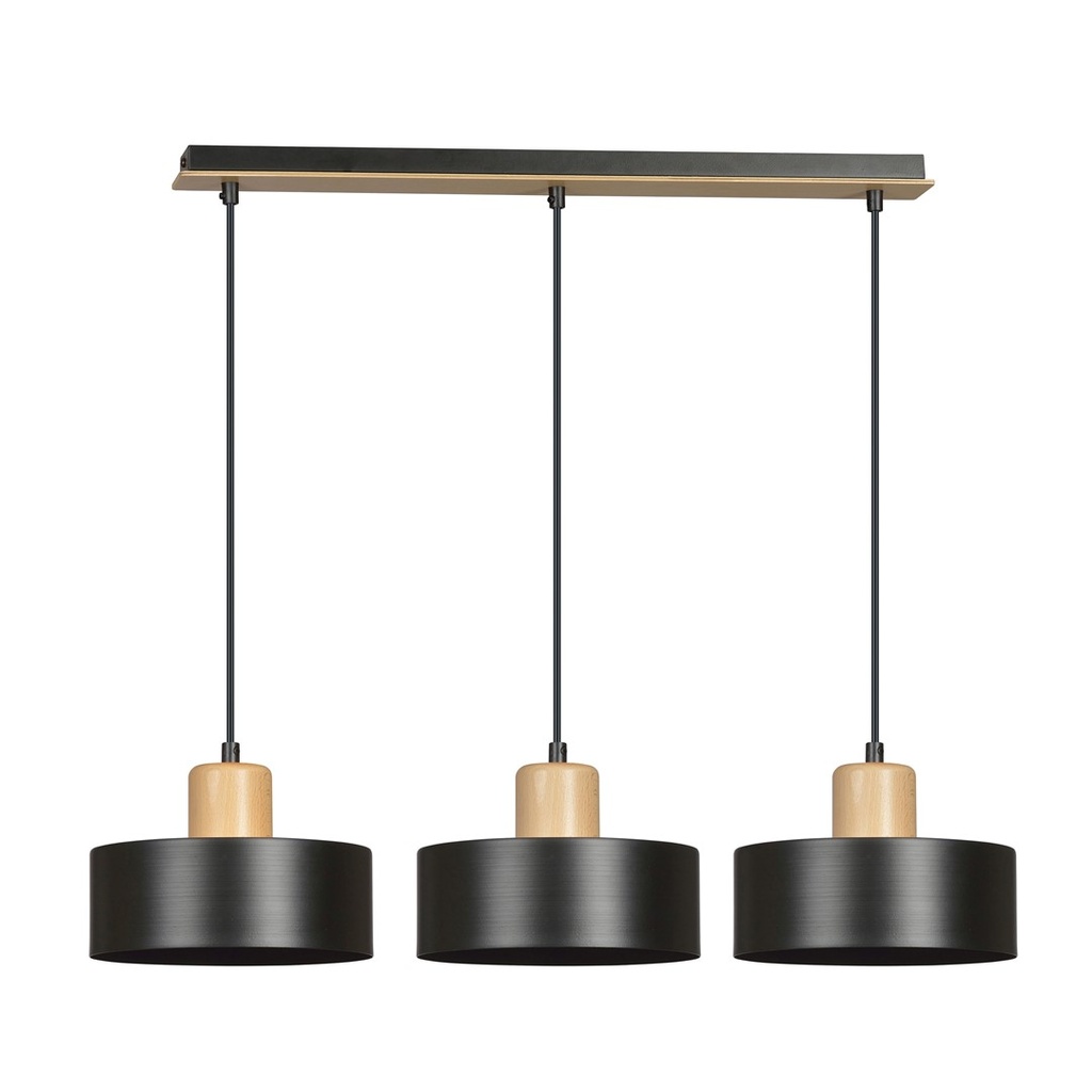 Torin 3 Black pendant lamp