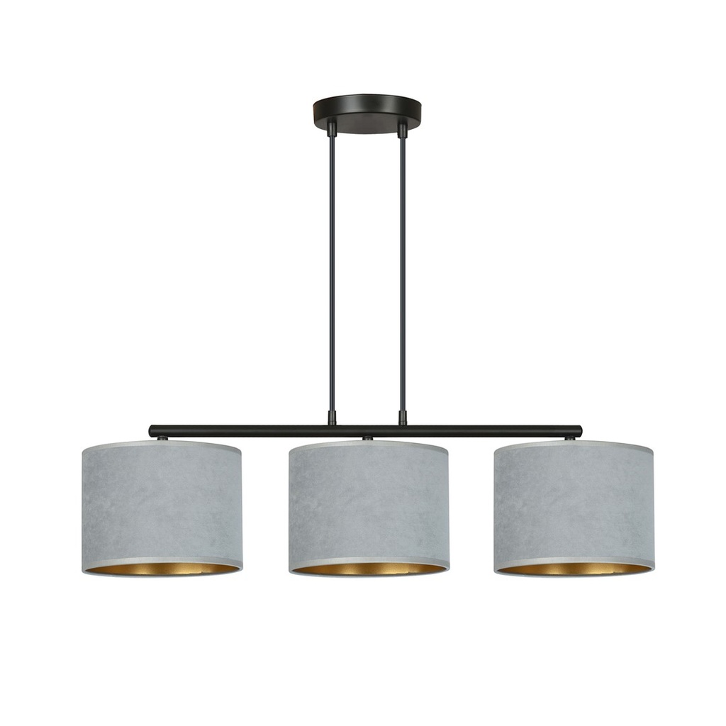 [1050/3] Lampe suspendue Hilde 3 Bl grise