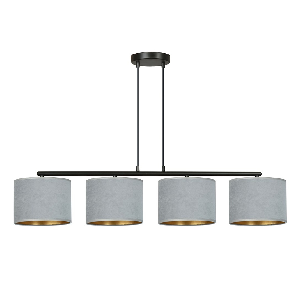 [1050/4] Lampe suspendue Hilde 4 Bl grise