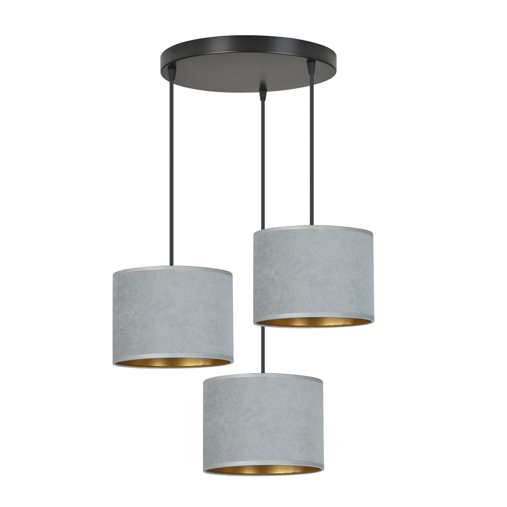 [1050/3PREM] Hilde 3 Bl Premium Gray pendant lamp