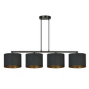 Hilde 4 Bl Schwarze Pendelleuchte