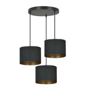 Lampe suspendue noire Hilde 3 Bl Premium