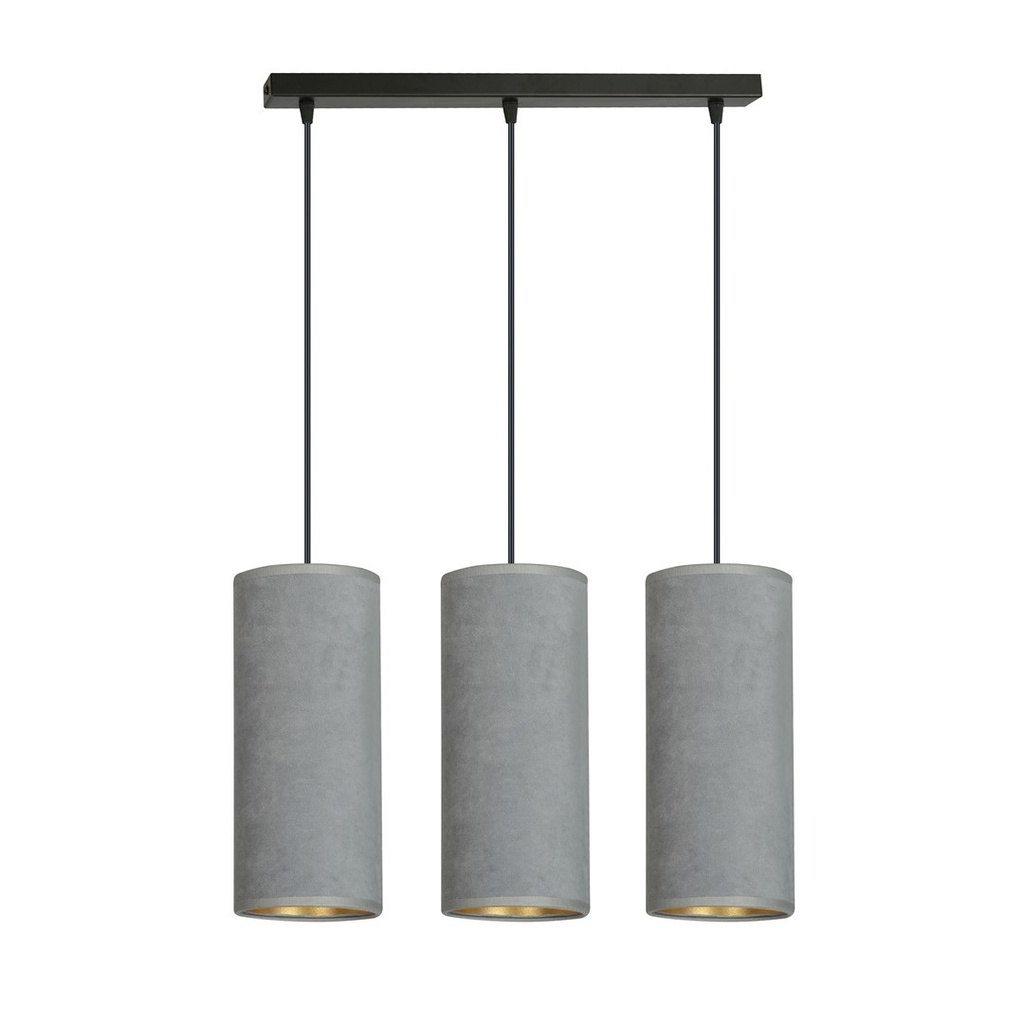 [1060/3] Lampe suspendue Bente 3 Bl grise