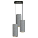 Lampe suspendue Bente 3 Bl Premium grise