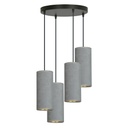 Lampe suspendue Bente 4 Bl Premium grise
