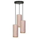 Lampe à suspension Bente 3 Noir Premium Rose