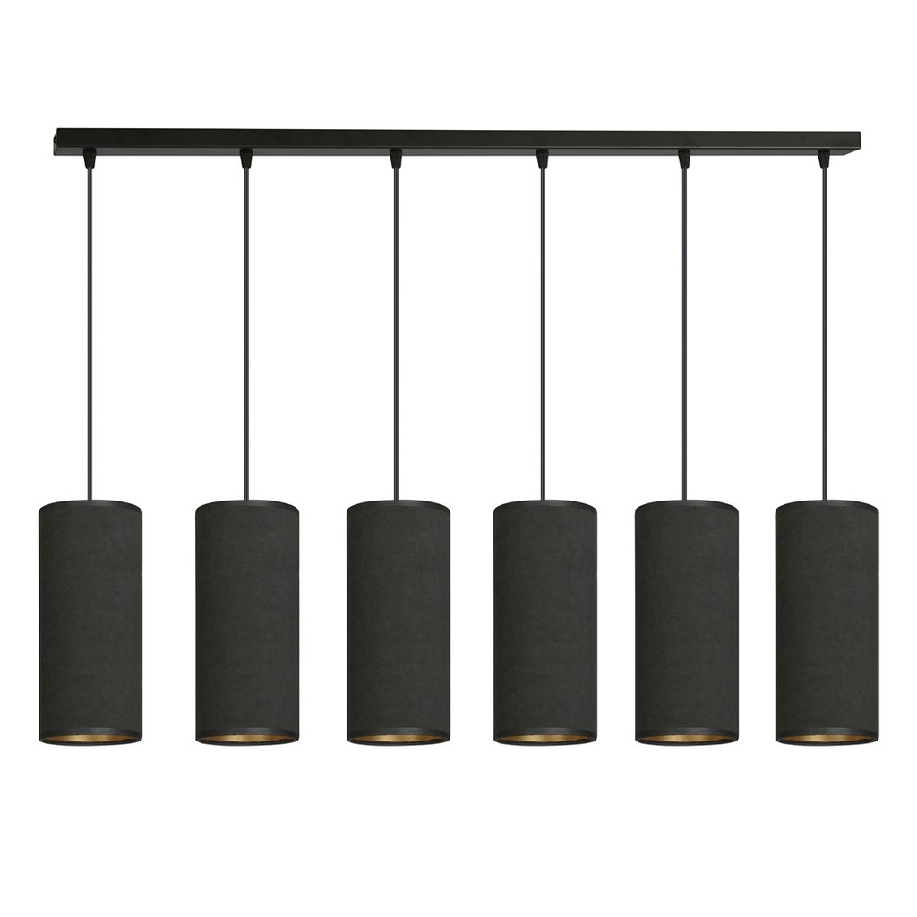 [1067/6] Bente 6 Bl Black pendant lamp