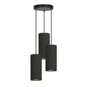 Lampe suspendue noire haut de gamme Bente 3 Bl