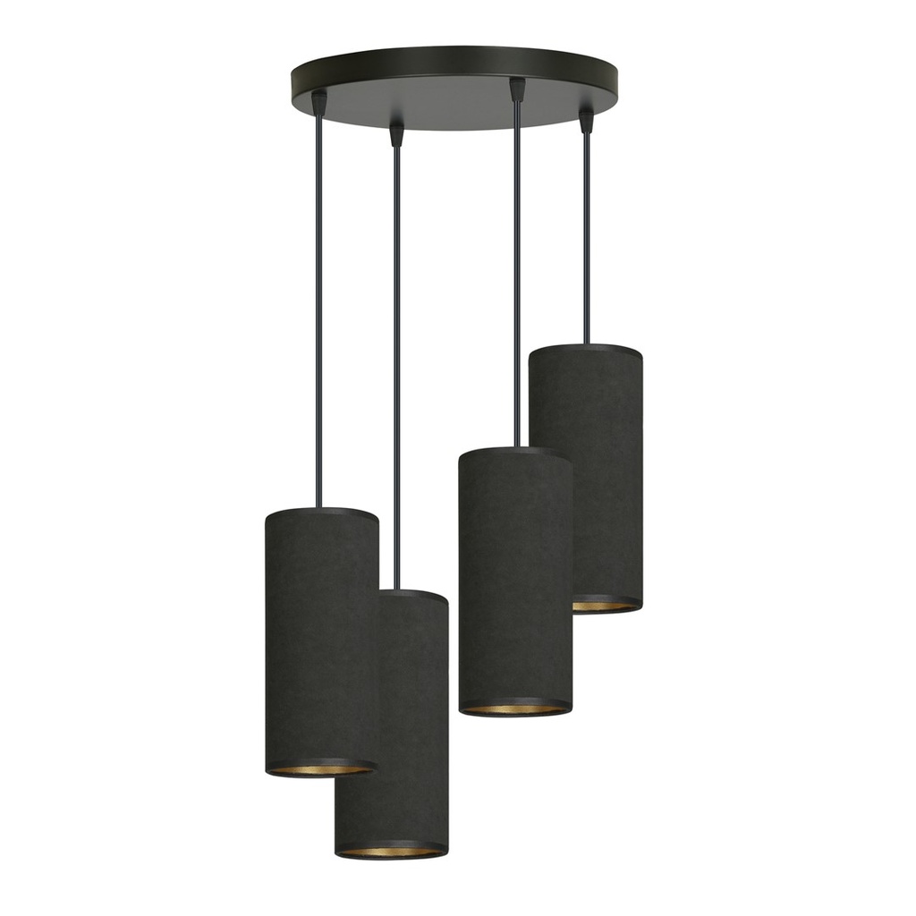 [1067/4PREM] Bente 4 Bl Premium Black pendant lamp
