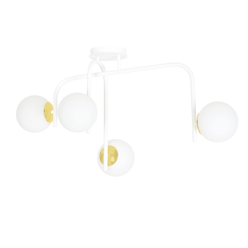 [1033/4B] Ragnar 4B White Gold ceiling lamp
