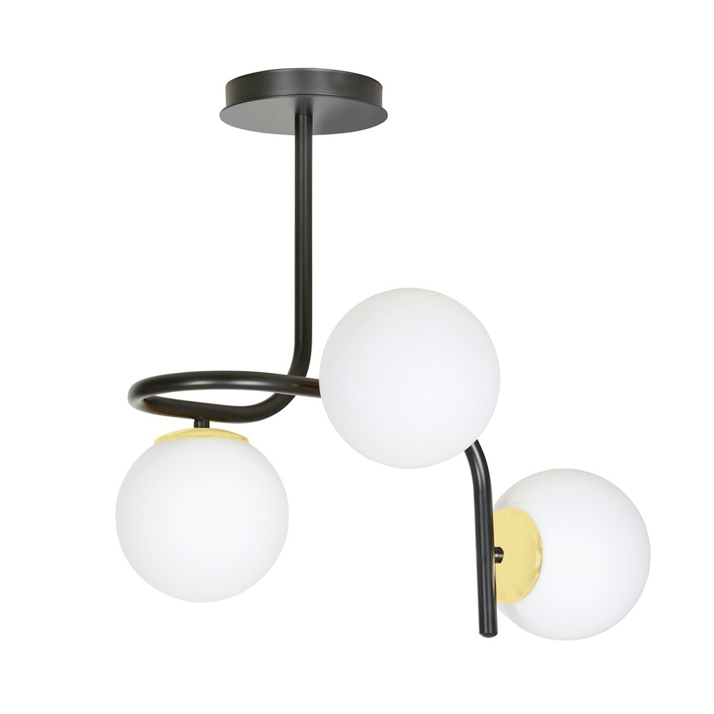 [1032/3] Ragnar 3 Black Gold ceiling lamp