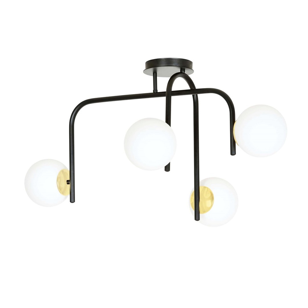 [1032/4B] Ragnar 4B Black Gold ceiling lamp