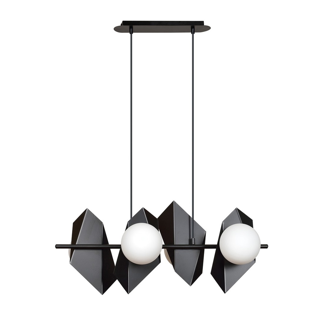 [636/4] Drifton 4 Schwarze Pendelleuchte
