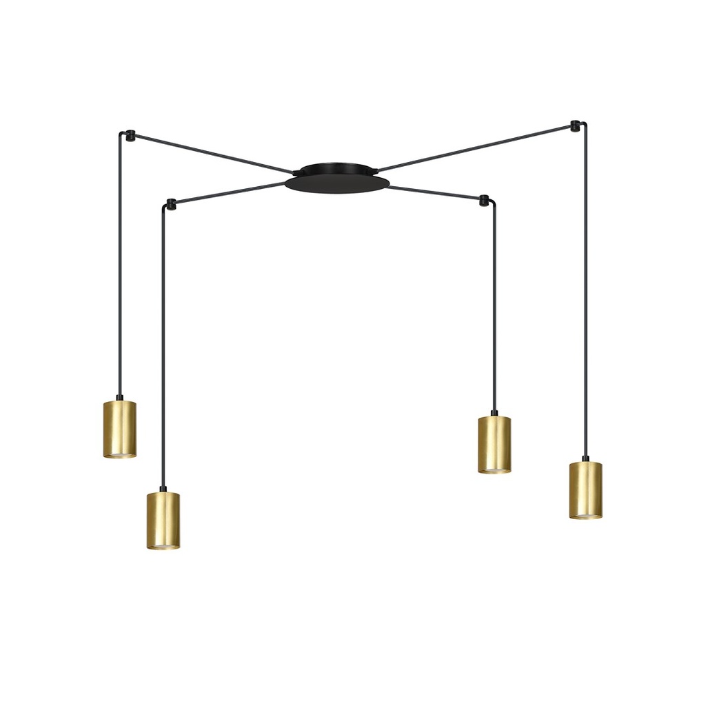 [526/4] Traker 4 Bl/Gold Pendelleuchte