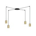 Traker 4 Bl/Gold Pendelleuchte