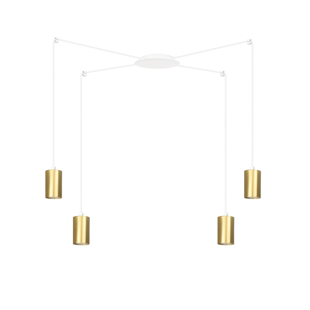 [527/4] Traker 4 Wh/Gold Pendelleuchte