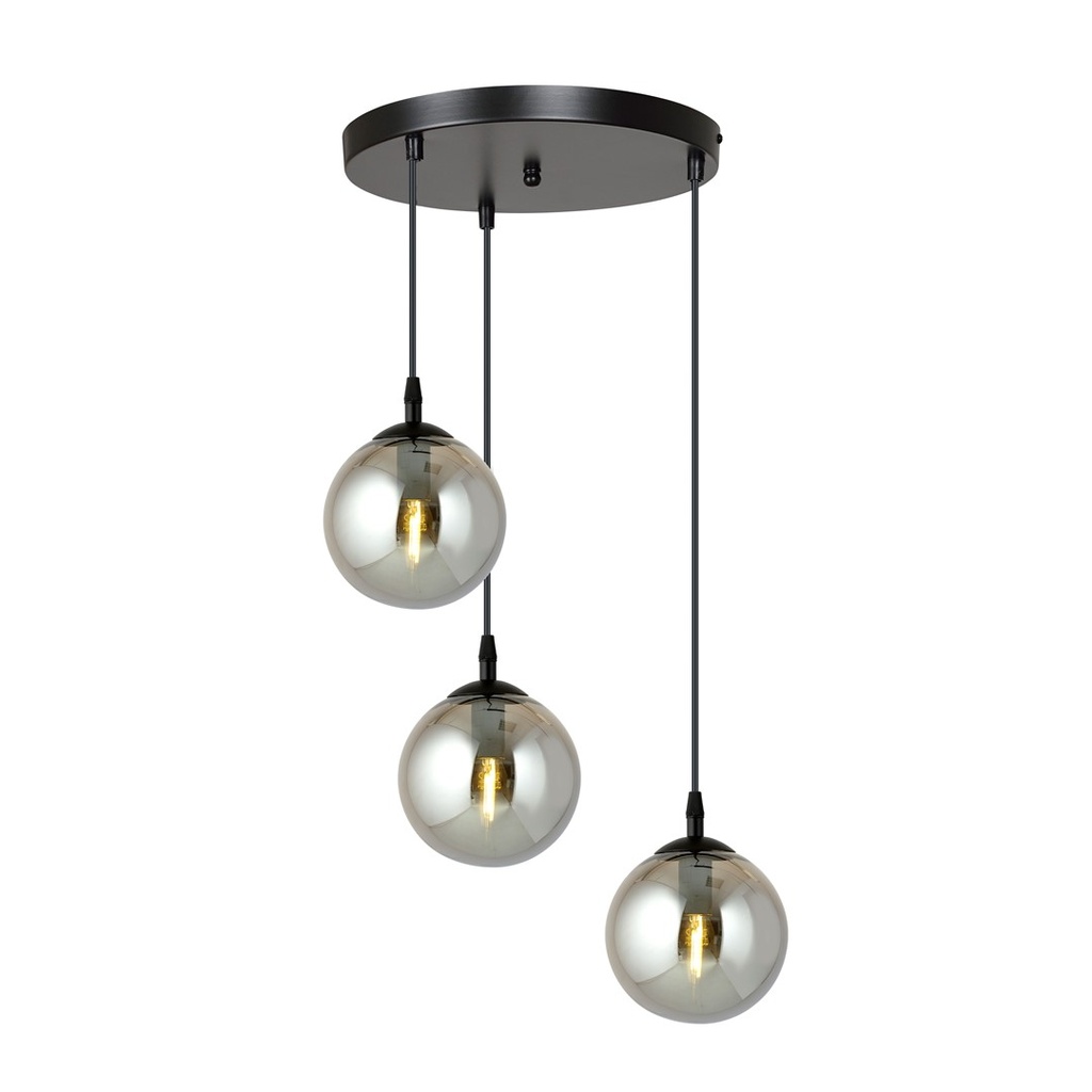 [712/3PREM] Lampe suspendue Cosmo 3 Bl Premium Grafit
