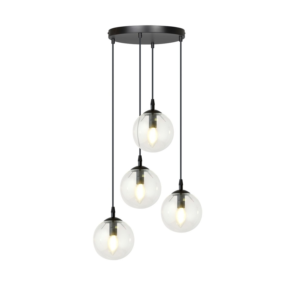 [711/4PREM] Cosmo 4 Bl Premium Transparent pendant lamp