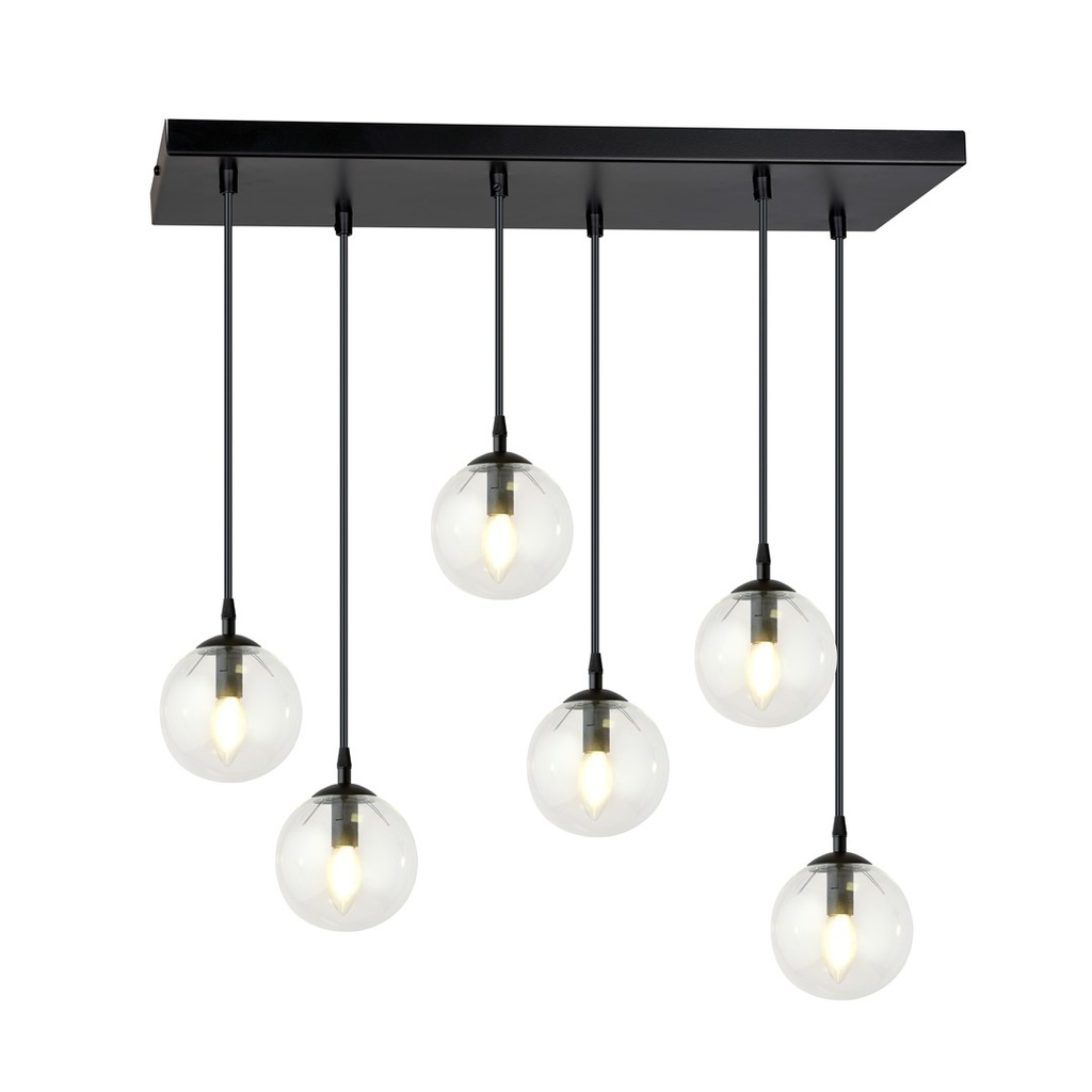 [711/6] Cosmo 6 Bl Transparent Pendelleuchte