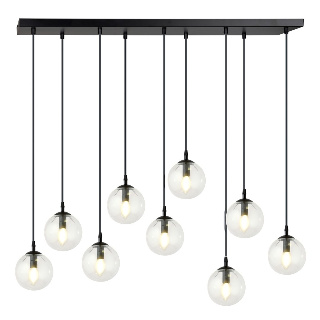 Cosmo 9 Bl Transparent pendant lamp