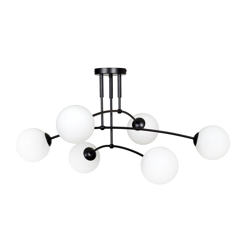 [670/6] Plafonnier Pregos 6 noir