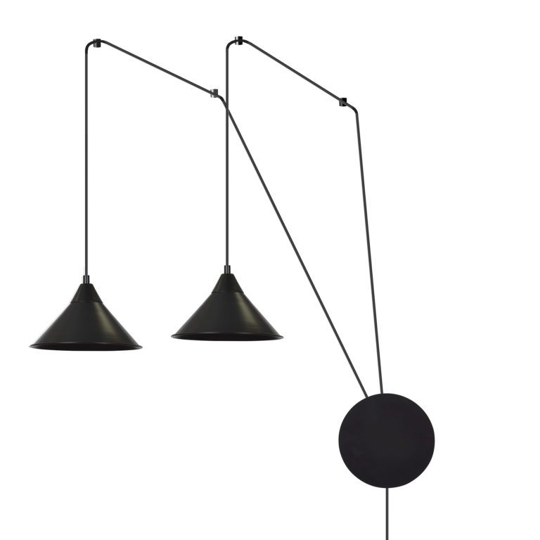 Abramo 2 Black pendant lamp
