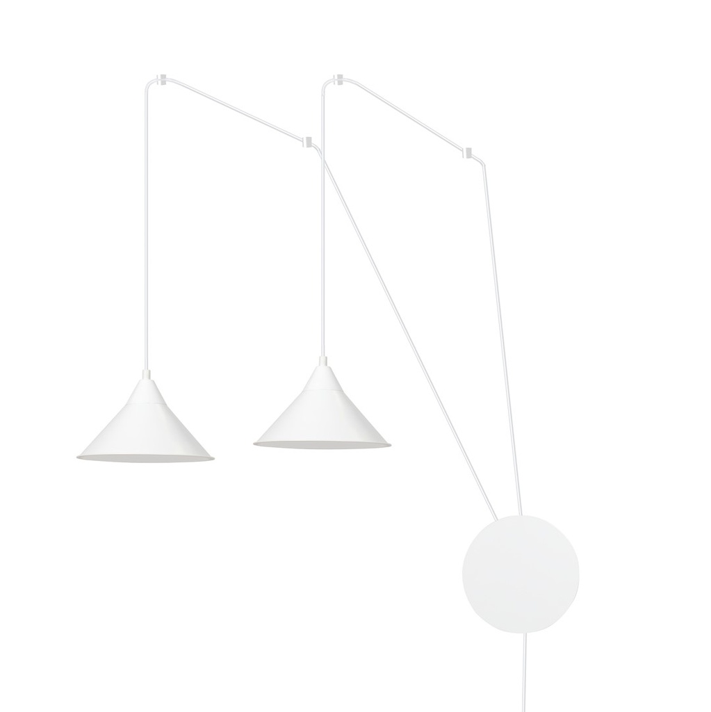 Abramo 2 White pendant lamp