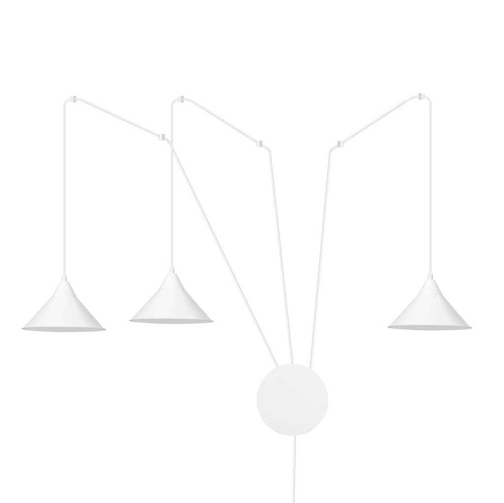 Abramo 3 White pendant lamp