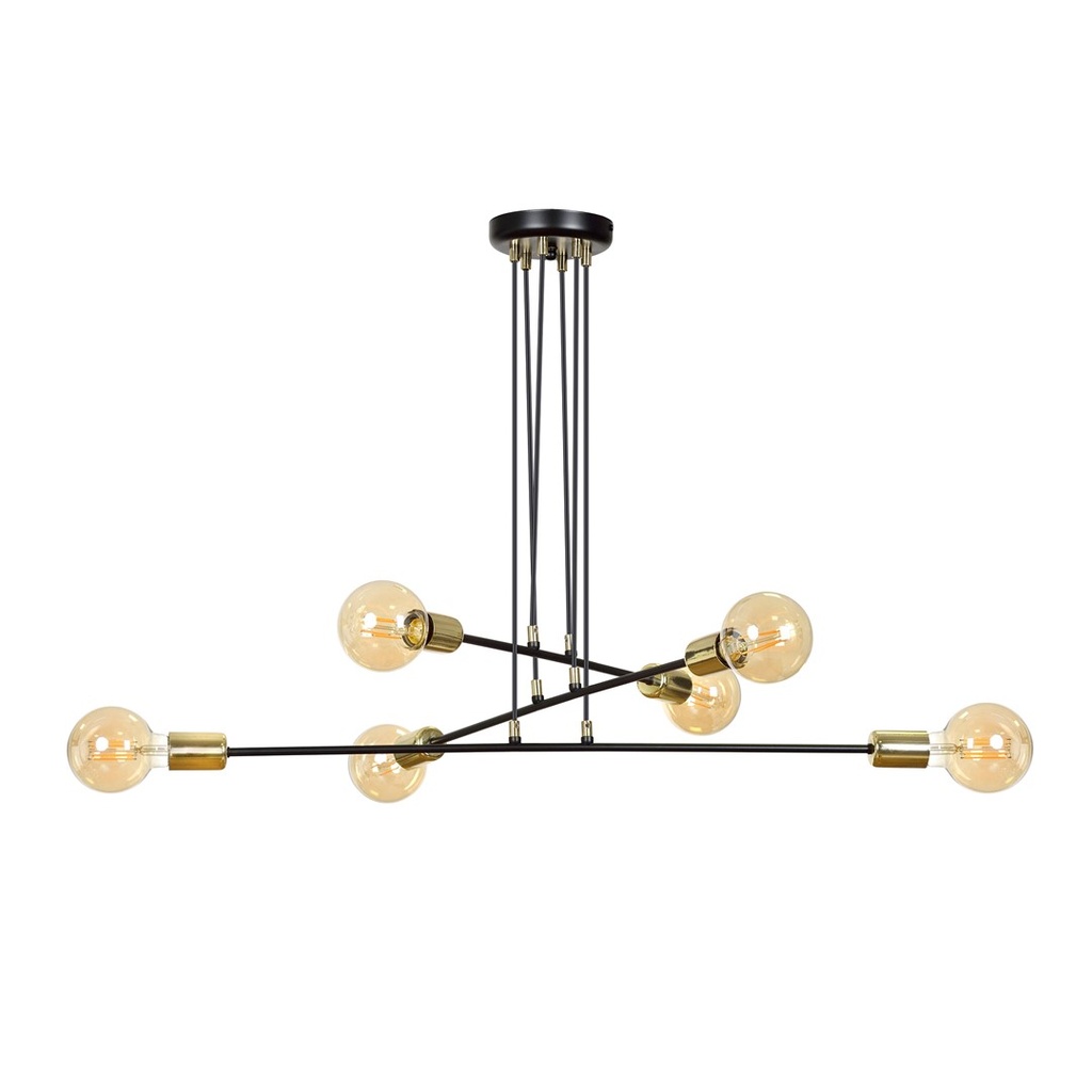 [785/6] Vesio 6 Black pendant lamp