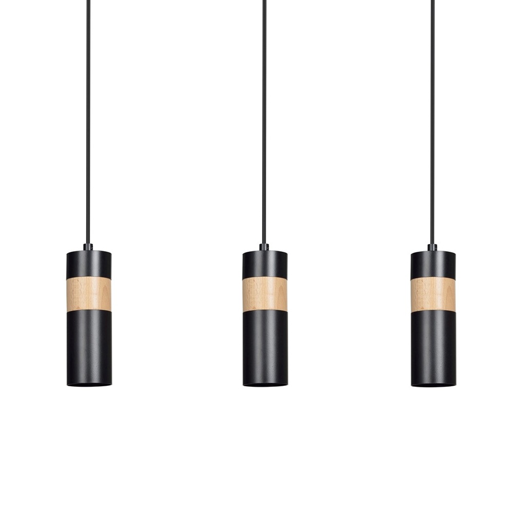 Akari 3 Black pendant lamp
