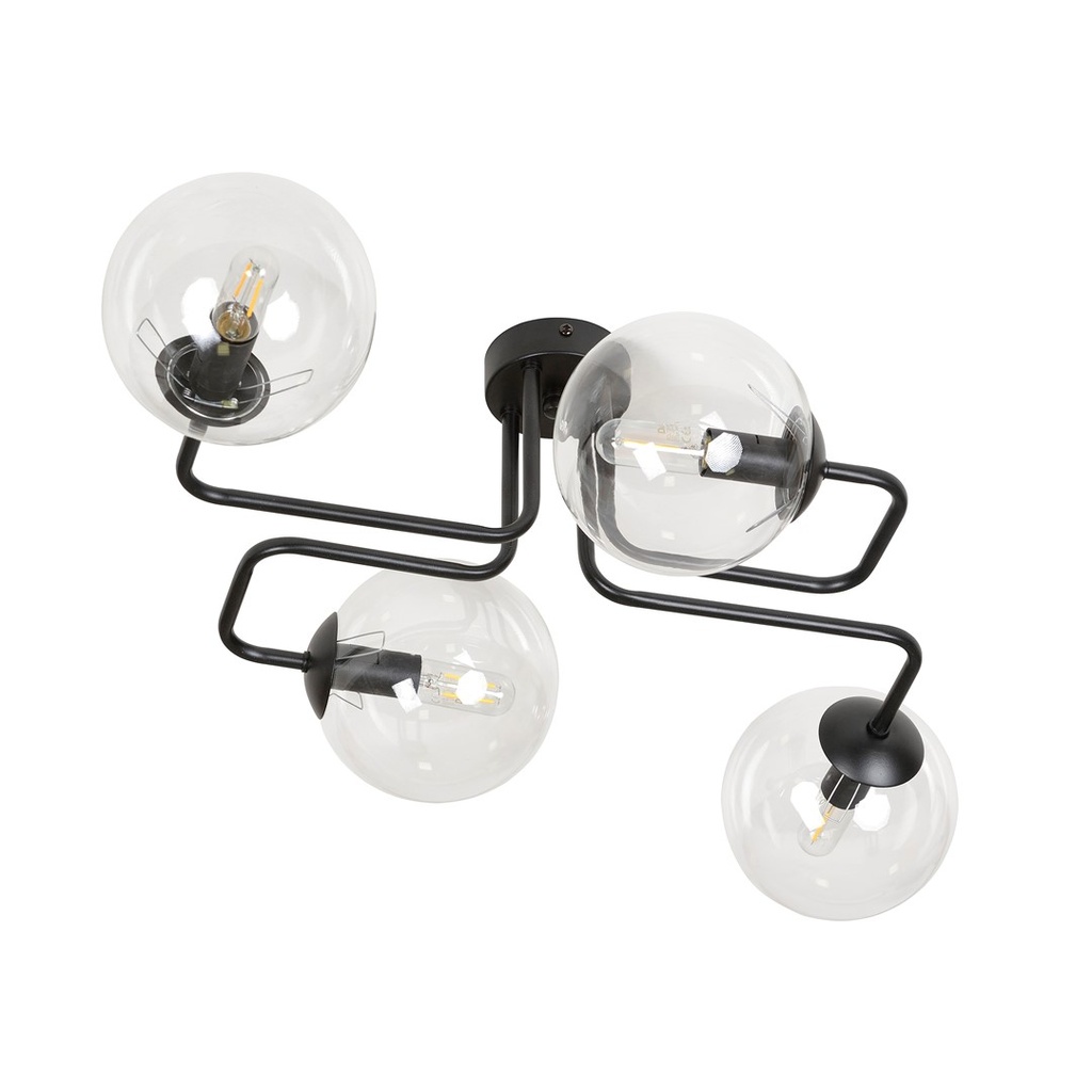 [831/4] Plafonnier transparent Brendi 4 Bl