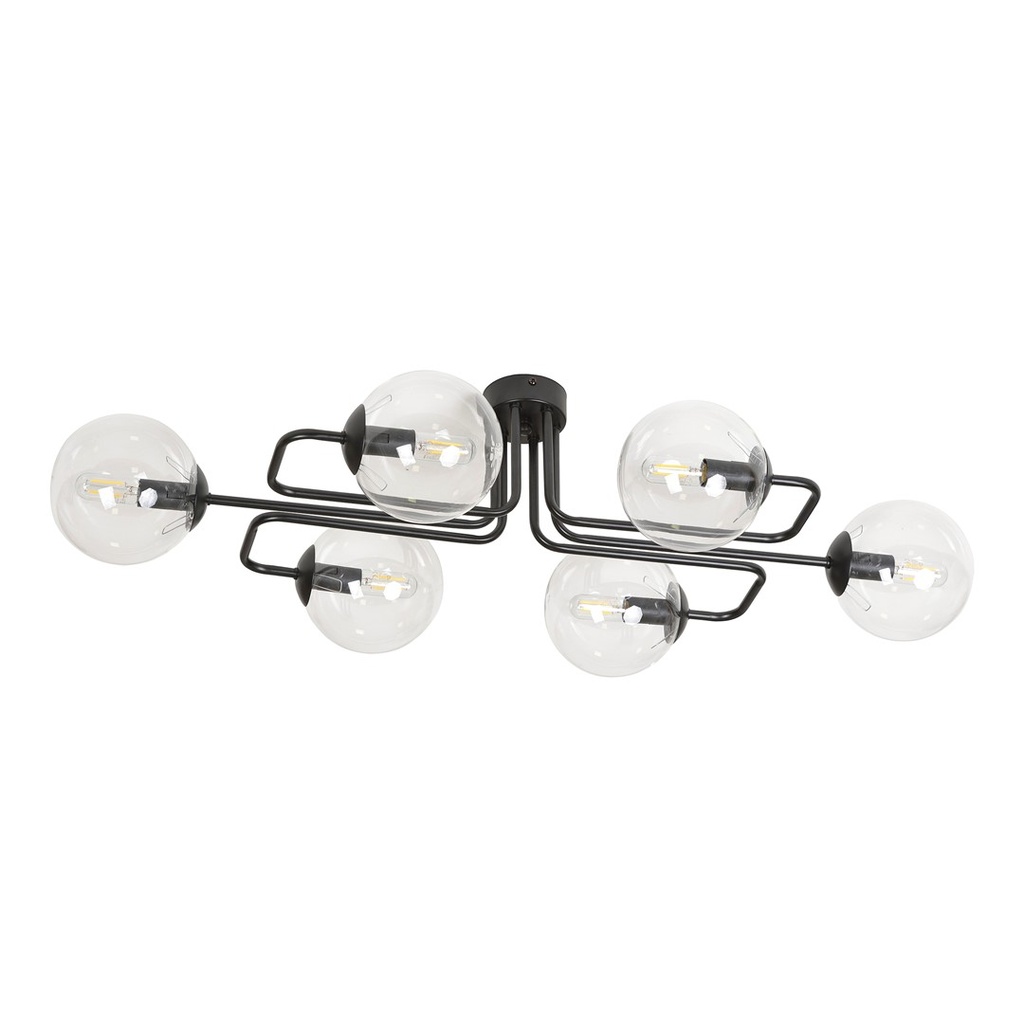 [831/6A] Plafonnier transparent Brendi 6A Bl