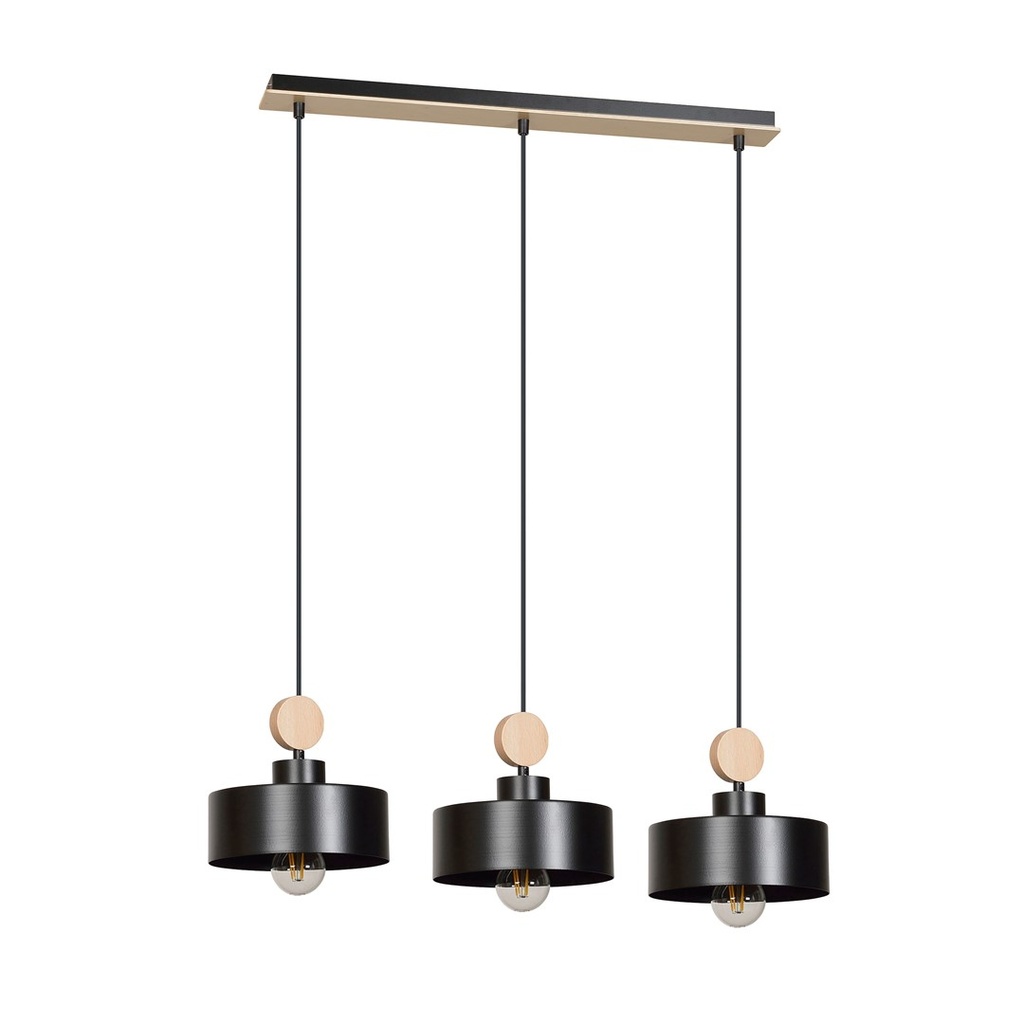 Tuniso 3 Black pendant lamp