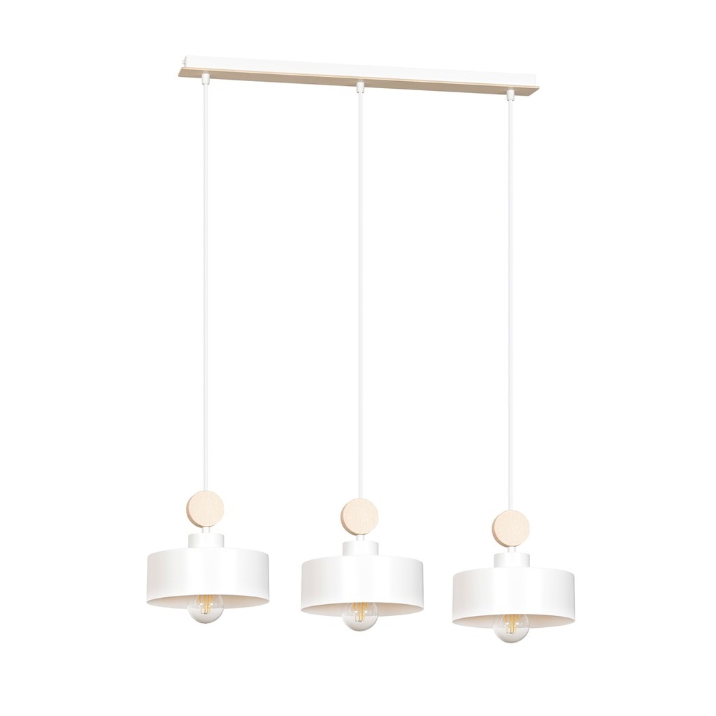 Tuniso 3 White pendant lamp